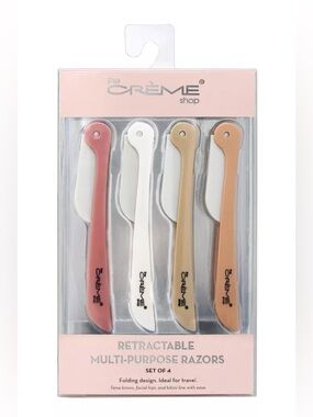 The Crème Shop Pink Eyebrow & Hair Razors - 4-Pack